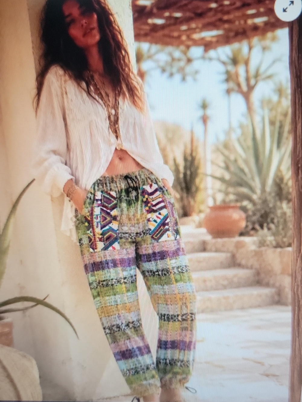 Handmade Guatamalan Huipil Woven Patchwork Pants - Picture 2 of 10